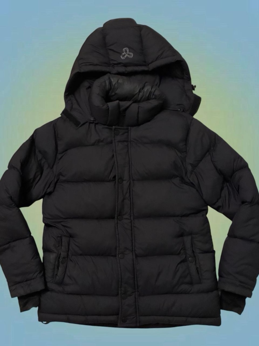 Aritzia Black Vegan The Super Puff cliMATTE Jacket